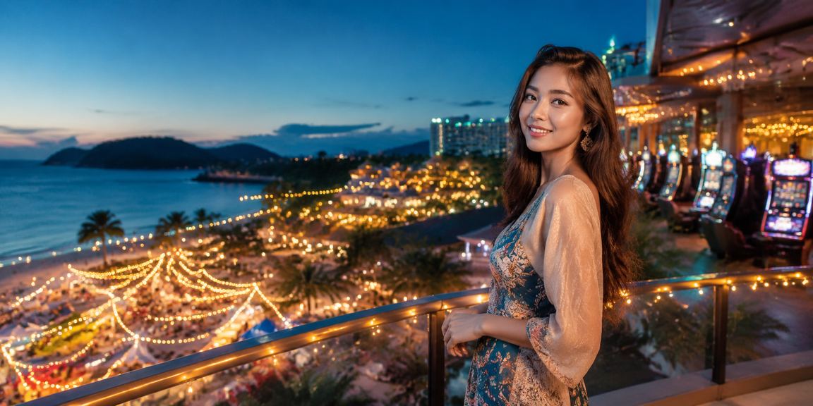 Pemandangan pantai Langkawi dengan gaya khas pertaruhan dalam talian